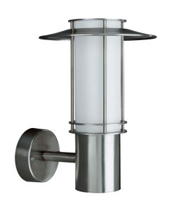 Pqubeco Wall Lamp 1 Light E27 IP44 Exterior Stainless Steel/Synthetic