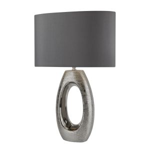 Artisan 1 Light Chrome Oval Base Table Lamp