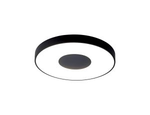 Coin Round Ceiling 80W LED With Remote Control 2700K-5000K, 3900lm, Black, 3yrs Warranty