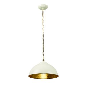 Endon COLMAN-CR Colman Single Pendant Gloss Ccrain/Gold Leaf Finish