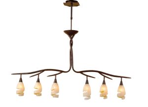 *## (0017 003) Gaudi Telescopic 2 Arm 6 Light G9, Brown/Black Oxide