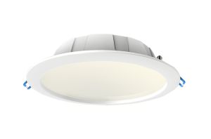 Graciosa 18cm Round LED Downlight, 15.3W, 3000K, 1100lm, White, Cut Out 150mm, IP44, Driver Included, 3yrs Warranty