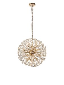 Riptor Pendant 50cm Sphere 12 Light G9 French Gold / Crystal