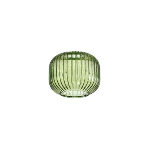 Vista 16x13cm Pumpkin Shaped Ribbed Glass (C), Green