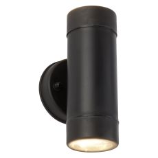 LED Outdoor 2 Light Cylinder Pp Wall Bracket, Black