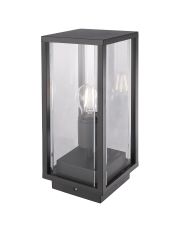 Meribel Pedestal Lamp, 1 x E27, IP54, Graphite, 2yrs Warranty