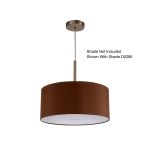 Baymont Satin Nickel 1 Light E27 Universal 3m Single Pendant, Suitable For A Vast Selection Of Shades