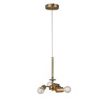 Baymont Antique Brass 3m 3 Light E27 Universal Single Pendant, Suitable For A Vast Selection Of Shades