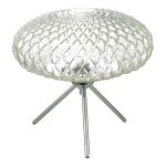 Bibiana 1 Light G9 Polished Chrome Large Tripod Table Lamp With Clear Glass Shades