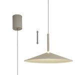 Calice 48cm Rise And Fall Pendant, 16W LED, 3000K, 1200lm, Grey/White, 3yrs Warranty