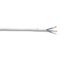 Cavo 1m White Braided 3 Core 0.75mm Cable VDE Approved (qty ordered will be supplied as one continuous length)