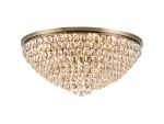 Brisa 95cm Flush Ceiling, 15 Light E14, Antique Brass/Crystal Item Weight: 35.4kg