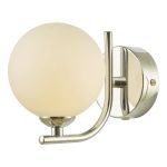 Cradle 1 Light G9 Polished Chrome Wall Light C/W Opal Glass Shade