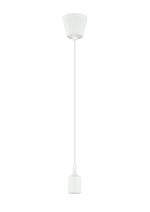 Dreifa 1.5m Suspension Kit 1 Light White,90mm Plastic Base and Silicon Lampholder Cover, E27 Max 20W, c/w Ceiling Bracket (Maximum Load 1.5kg)