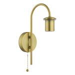 Idra 1 Light E27 Aged Bronze Wall Light With Pullcord Switch (Frame Only)