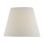 Joanna E14 White Linen Tapered 23cm Drum Shade (Shade Only)