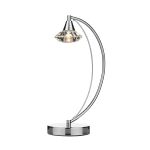 Luther 1 Light G9 Polished Chrome Table Lamp With Iinline Switch C/W Faceted Crystal Glass Shade