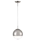 Miranda 25cm Ball Pendant 1 Light E27 Polished Chrome Suspension With Mirrored/Clear Glass Globe