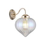 Mya Wall Light With Flower Bud Shade 1 x E27, French Gold/Italisbonscent Faded