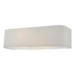 Ronda 2 Light E27 Ivory Silk Shade Wall Light With Acrylic Top & Bottom Diffusers