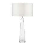 Samara 1 Light E27 Clear Glass Table Lamp With Inline Switch (Base Only)