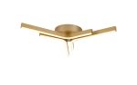 Selva 3 Arm Flush Ceiling, 24W LED, 3000K, 700lm, Painted Gold, 3yrs Warranty