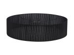 Serena Round Cylinder, 600 x 150mm Organza Shade, Black
