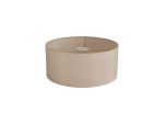 Serena Round Cylinder, 350 x 150mm Dual Faux Silk Fabric Shade, Nude Beige/Moonlight