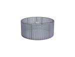 Serena Round Cylinder, 350 x 150mm Organza Shade, Grey