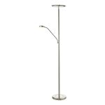 Shelby 2 Light 25W LED Integrated Satin Nickel Mother & Child Floor Lamp