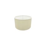 Sigma Round Cylinder, 300 x 170mm Faux Silk Fabric Shade, Ivory Pearl/White Laminate