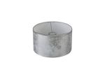 Sigma Round Cylinder, 300 x 170mm Silver Leaf With White Lining Shade