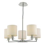 Tyler 5 Light E14 Satin Nickel Adjustable Dual Mount Pendant (Fitting Only)