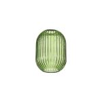 Vista 14x20cm Almond Ribbed Glass (F), Green