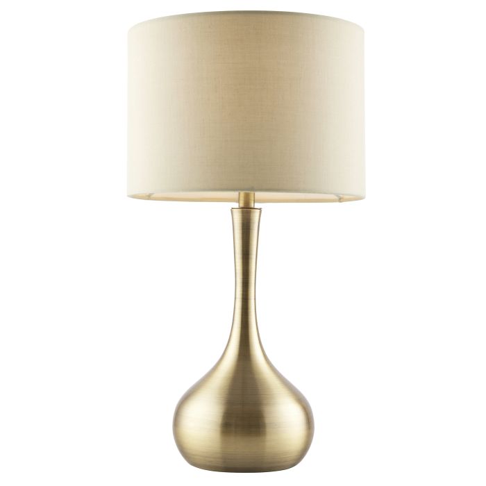 Endon Piccadilly 1 Light E14 Soft Brass 3 Stage Touch Table Lamp C