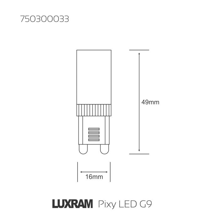 G9 LED dimmable 3W 2700K 260Lm