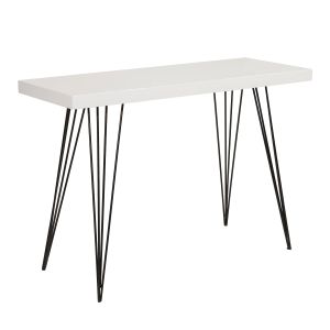 Lbloomad Console Table Gloss White Top