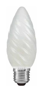 Candle 45mm Twisted Frosted E27 40W