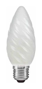 Candle 45mm Twisted Frosted E27 60W