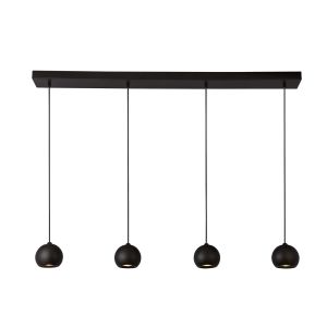 Eindhoven 4 Light LED Integrated Bar Adjustable Pendant Black Metal