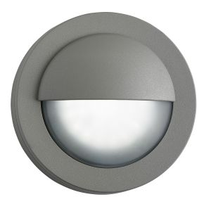 LED Outdoor Round, Grey Flush