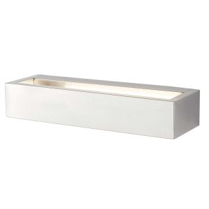 LED Wall Bracket Rectangle LED, Chrome, Frosted Glass