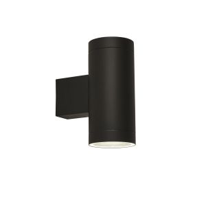 Double Outdoor Dusk to Dawn Wall Light Black Finish