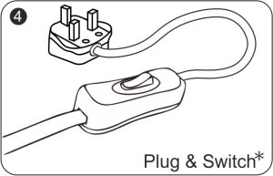 Plug & Switch (With 2m Cable, Plug In The Middle Position)