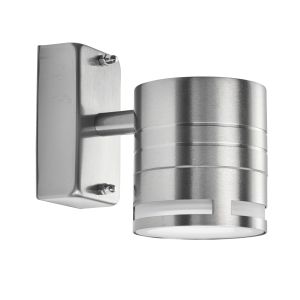 LED Outdoor & Porch (GU10 LED) - 1 Light Wall Bracket (D/Lt), Stainless Steel, Frosted Glass