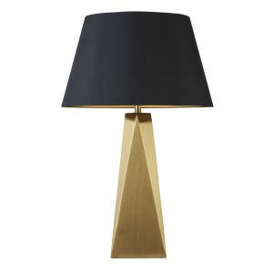Maldon 1 Light Table Lamp, Gold, Black Shade With Gold Interior