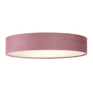 Drum 2 3 Light E27 Flush Pink Velvet Shade