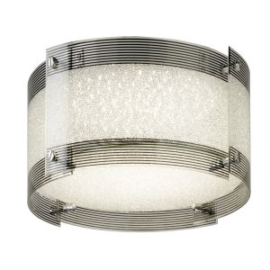 Shelby LED Flush Light, Dimmable, Chrome/Crystal Glass 3210-46CC