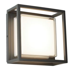 Ohio Outdoor Square LED, Dark Grey, Opal White/Clear Diffuser Wall Bracket/Flush