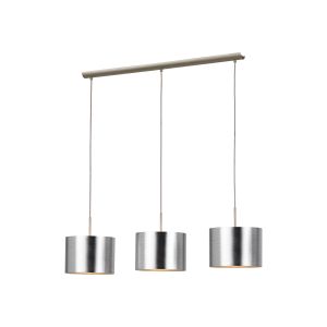 Saganto 3 Light E27, 60W, 220V Adjustable Pendant Satin Nickel With Plastic